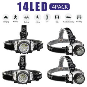 14LED Headlamp USB Rechargeable Headlight Head Torch Flashlight Simple Designed For Doctors (Option: 4PCS)