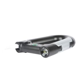 2200mAh Power Bank w/Emergency Flashlight Compass Carabiner-Shaped Hiking Camping Use (Color: Black, size: One size)